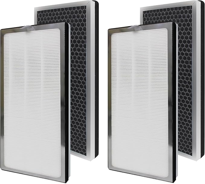 40 Replacement Filter Compatible with MA Air Purifier 40 Series, 3-IN-1 True HP 13 Filtration, Fine Pre-Fil ter and Activated Carbon Filter, 4 Pack