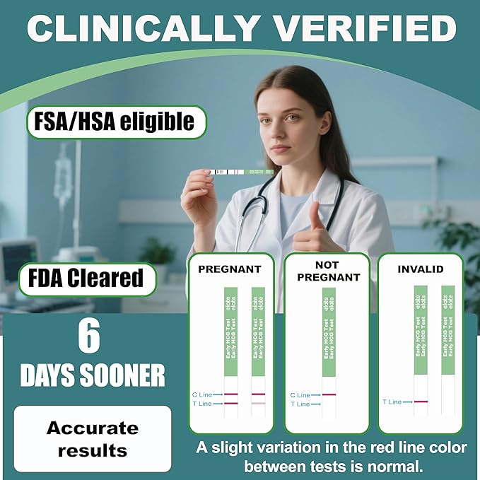 Elate Pregnancy Test Strips 100 Count, Early Detection HCG Test, 10 MIU/ml High Sensitivity, 99.99% Accurate Results, 6 Days Sooner, Easy to Use Home Pregnancy Test Kit