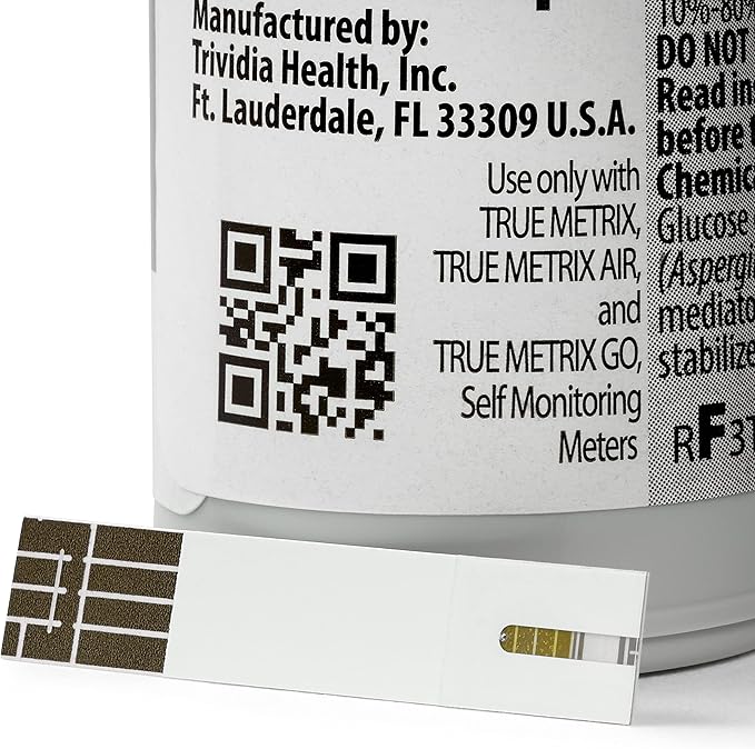 Leader True Metrix Self Monitoring Blood Glucose Test Strips, 50 Count Per Box - 4 Boxes