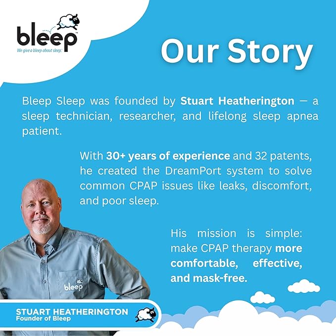 Bleep Eclipse Halos C Pap Mask-Free Interface, Strapless Sleep Apnea CPAP Nose Mask with 128 MagSeal Ports, Leak-Free Adhesive, BPA-Free, Supplies & Accessories, 32 Count, USA-Made (Pack of 4)