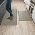 Anti Fatigue Kitchen Mats for Floor | Padded Kitchen Rugs | Non Slip, Cushioned Standing Desk Mat | Waterproof Floor Mat | 17.3" x 28" x 0.47" & 17.3" x 47.2" x 0.47", Grey, 2-Pack | More Décor