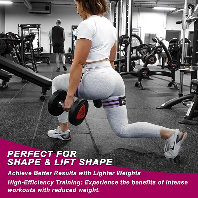 BFR Occlusion Bands for Women Glutes,Blood Flow Restriction Bands for Legs, Butt & Hip Building, Workouts, Best Fabric Resistance Bands for Squat Butt & Thigh