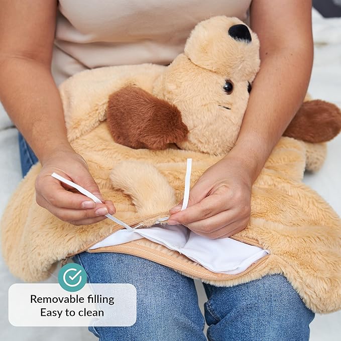 ODOXIA Weighted Lap Pad for Kids | Calming & Comforting | Weighted Lap Animal | Dog Buddy | Sensory Weighted Animals | Weighted Lap Blanket for Sensory Needs | Carrying Bag Included | 5 Lbs