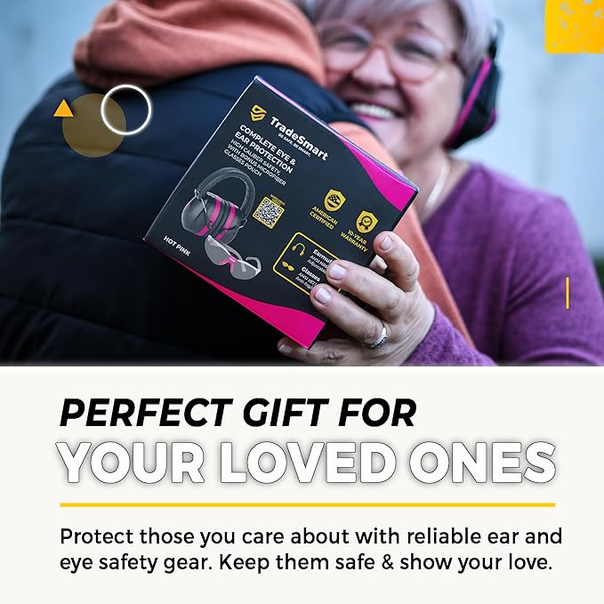 TradeSmart High-Performance Earmuffs for Shooting Range & Shooting Eye Protection Glasses + Firearm Confidence Course