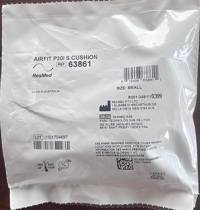 Resmed AirFit P30i Nasal Pillow Cushion - CPAP Replacement Nasal Pillow Cushion - Frame System & Headgear Not Included - Small
