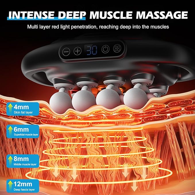 PakaLife 16-Drive 8-Head Massage Gun Set,Gift for Husband,Professional Massage Gun Deep Tissue for Massage Therapy, Back Massager for Pain Relief Deep Tissue(White)