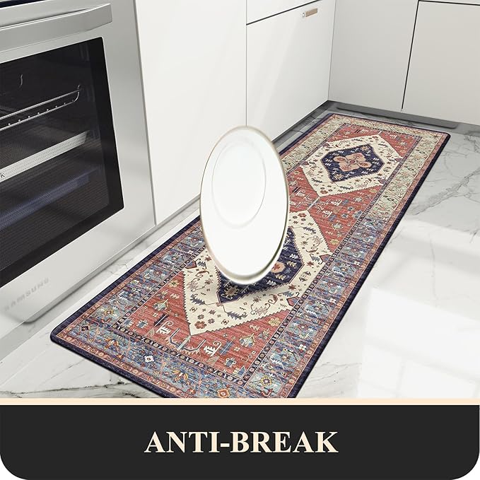Pauwer Anti Fatigue Kitchen Mats for Floor 2 Piece Set, Cushioned Memory Foam Kitchen Rug, Non Slip Kitchen Runner Rug Carpet, Waterproof Kitchen Sink Area Rug Comfort Standing Mat for Kitchen Laundry