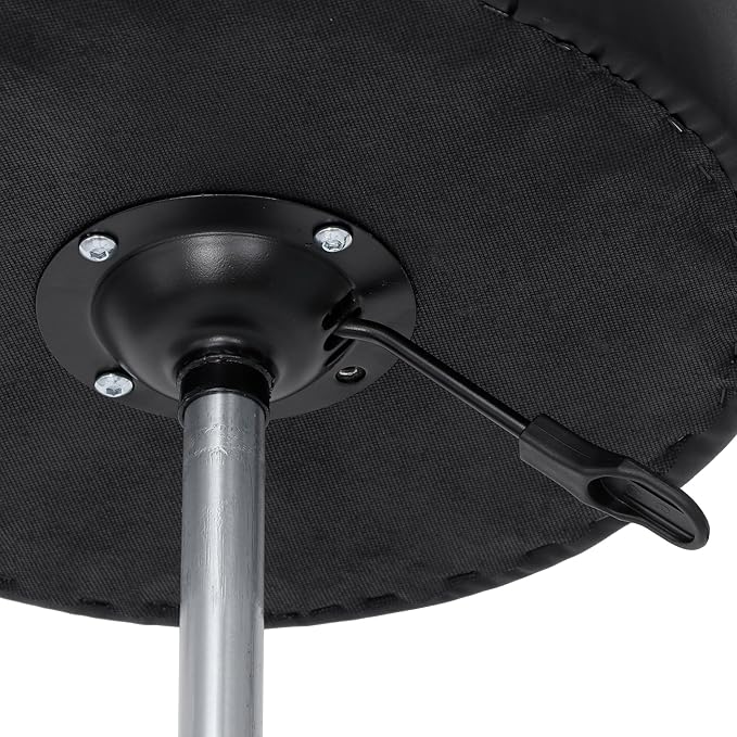 ZenStyle Salon Stool Tattoo Chair Medical with Wheels, PU Leather Adjustable Height Swivel Stool with Backrest for Spa, Massage, Office, Home and Bar Use, Black (Unbacked)