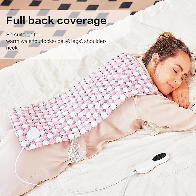 Weighted Heating Pad,10 Heat Settings 3 Timers Auto Off,Heating Pad for Back Pain Relief,Color Fashion Model,Suitable for Holiday Gifts for Parents, Loved Ones, Friends