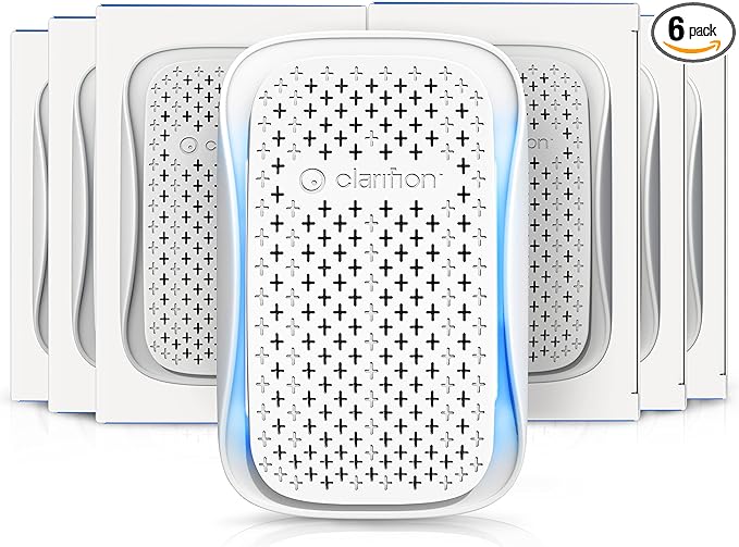 Clarifion - DSTx 2.0 Portable Air Purifier (6 Pack) - Plug In Air Ionizer HEPA Air Filter, Mini Personal Air Purifiers For, Bedroom and Pets Helps With Dust, Smoke, Airborne Dust and Odors