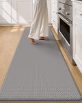 Color&Geometry Anti Fatigue Cushion Kitchen Mat for Floor -24"x87",Wide,Easy Clean, Water & Oil Proof, Anti Slip, Foam Rubber Runner Rug for Front Sink Comfort Standing,Grey