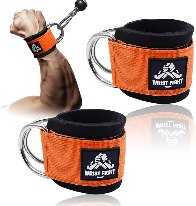 Wrist Cuffs with Dual D-Rings – Secure & Comfortable Support for Cable Machine Workouts, Lateral Raises, Arm Strength Training, and Triceps Exercises