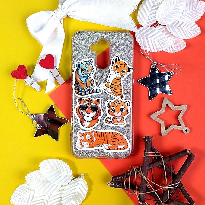 BulbaCraft 100Pcs Tiger Stickers, Tiger Gifts for Girls and Boys, Gifts for Women & Men