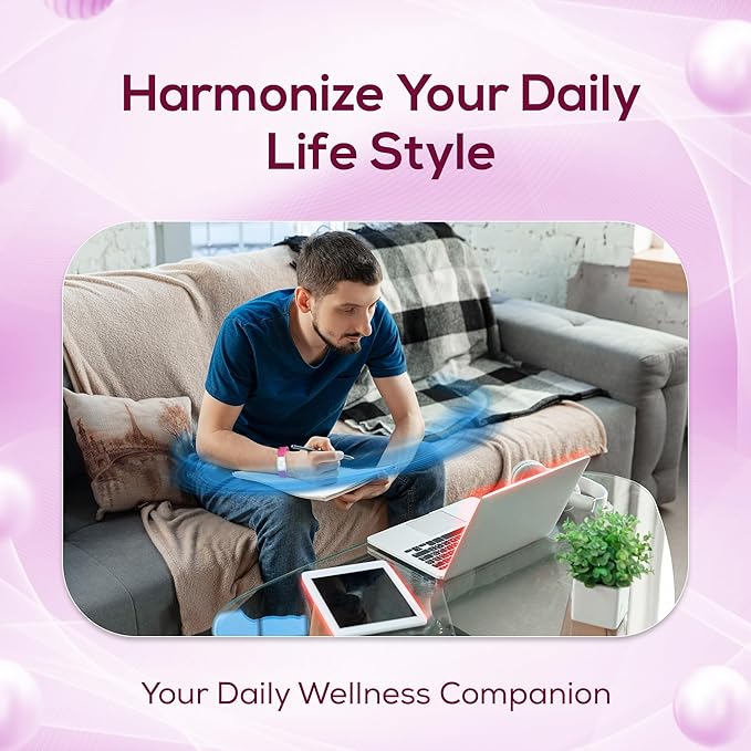 EMF BodyBand Plus+ Bracelet - Holistic Wellness Harmonizer Wristband for Men and Women (Pink)