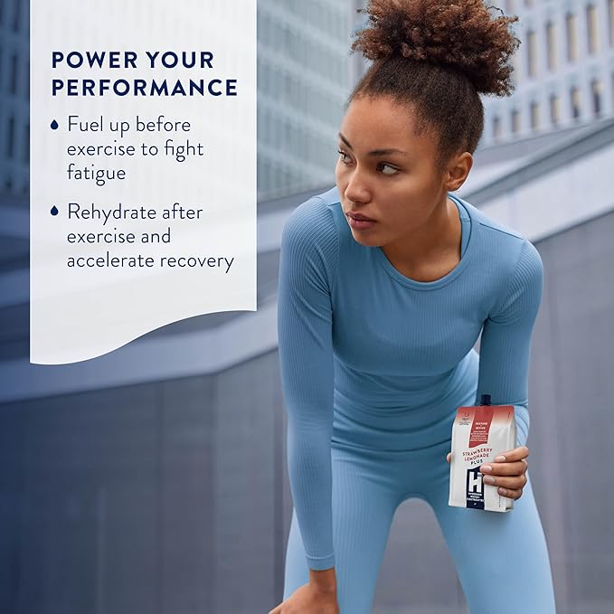 HTWO Plus Molecular Hydrogen Water with Electrolytes, Strawberry Lemonade Flavor, Sugar Free Hydration Packets, 16.9oz 6 Pack, Energy Sports Drink, Performance & Recovery Support, Alternative to Hydrogenated Tablet - no Prep/Mess, 15 ppm