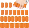 Blulu 24 Pieces Toe Tubes 0.98 Inches Cushion Tube Corn Pads for Toes Sleeves Soft Gel Protectors for Cushions Corns Blisters Calluses 3 Size(Orange,Assorted Sizes)