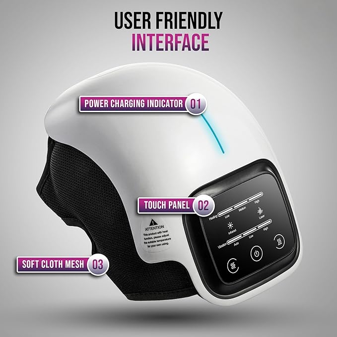 CAP & BOW Knee Massager Heat Red Light Therapy
