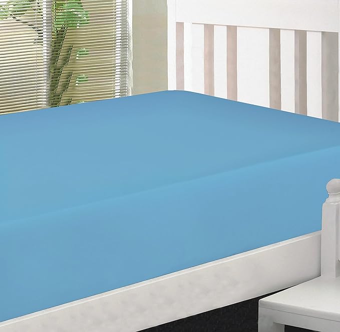 6 Pack Fitted Hospital Bed Sheets with Elastic All Around for a Double Brushed Ultra Soft Breathable 100% Microfiber Sheets, 36” x 84” x 12”
