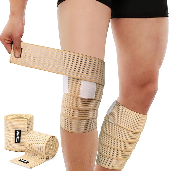 ONTYZZ Adjustable Calf Compression Bandage Support Knee Wraps Elastic Sports Knee Bands for Ankle Elbow Wrist Replacement