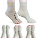 Toe Separator Socks for Women and Men Foot Alignment Bunion Relief Overlapping Toes Yoga Massage Socks
