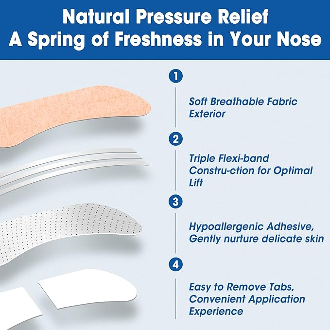 Nasal Strips for Snoring,Extra Breathing Nose Strips,Reduce Snoring Aids for Men & Women,Oil & Sweat Proof,Help Improves Sleep and Sports,Universal Fit (Beige, 60Pcs)