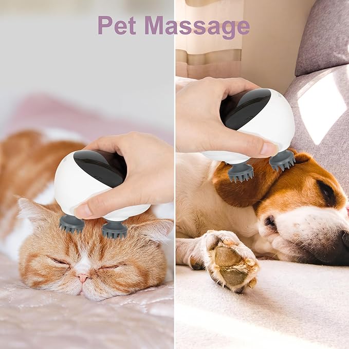 Electric Scalp Massager, Portable Head Stress Relax,IPX7 Waterproof Rechargeable Head Massager Scalp Stress Relax, Body for Deep Cleansing, Relief, Hair Growth (Black)