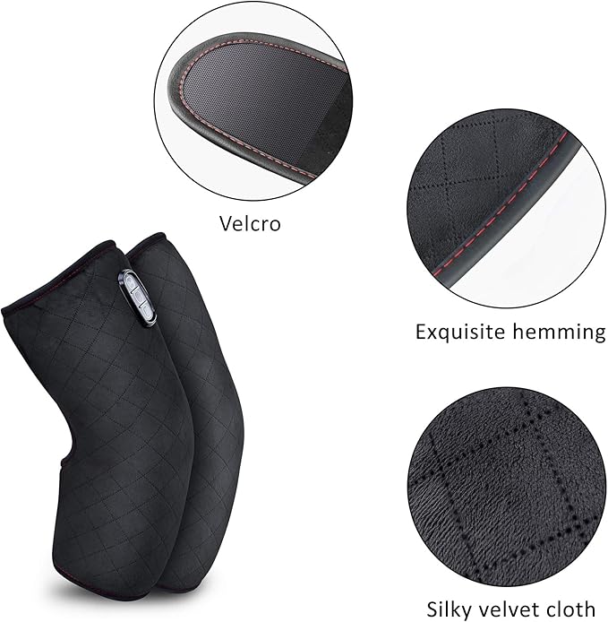 COMFIER Plug-in Heated Knee Massager for Knee Pain Relief with Vibration & Heat,Knee Heating Pad Pair, Knee Warmers for Men Women Seniors,Leg Massager, FSA Eligible HSA,Mothers Day Gifts for Mom Dad