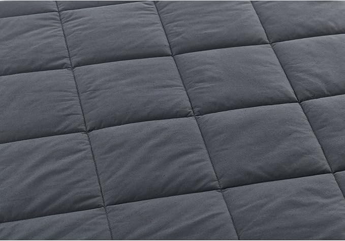 RelaxBlanket Premium Cotton Adult Weighted Heavy Blanket | 60''x80'',20lb | Enjoy Natural Deep Sleep | Dark Grey