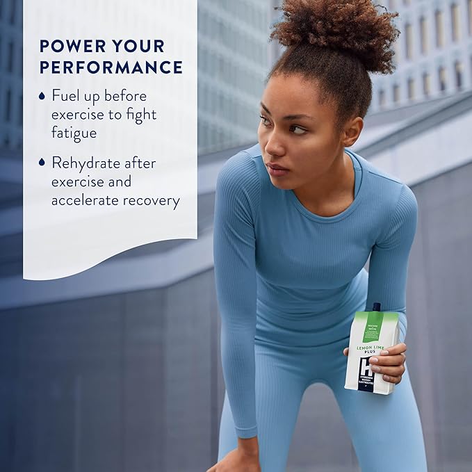 HTWO Plus Molecular Hydrogen Water with Electrolytes, Lemon Lime Flavor, Sugar Free Hydration Packets, 16.9oz 6 Pack, Energy Sports Drink, Performance & Recovery Support, Alternative to Hydrogenated Tablet - no Prep/Mess, 15 ppm