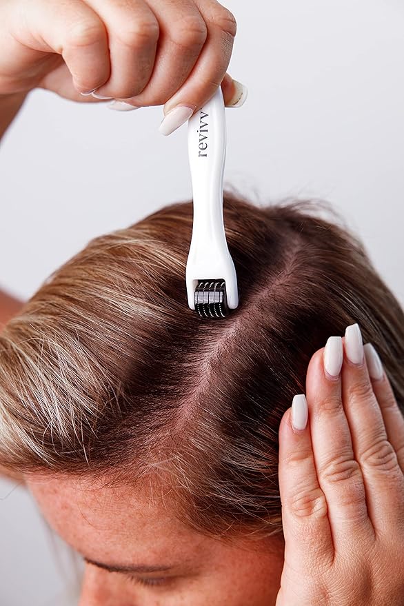 REVIVV Roller for Hair Rejuvenation – 0.25mm Roller for Scalp, Hair, Beard, Skin – 45 Day Supply