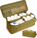 First Aid Bag Empty Pill Box Organizer,Tactical Medical Bag Case,Portable EDC Travel Medicine Pill Bottle Organizer (Brown)