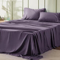 Bedsure California King Sheet Sets - 4 Pieces Soft Cal King Sheets - Breathable & Cooling - Hotel Luxury - Easy Care Polyester Microfiber Bedding for Women, Men, Dusty Purple