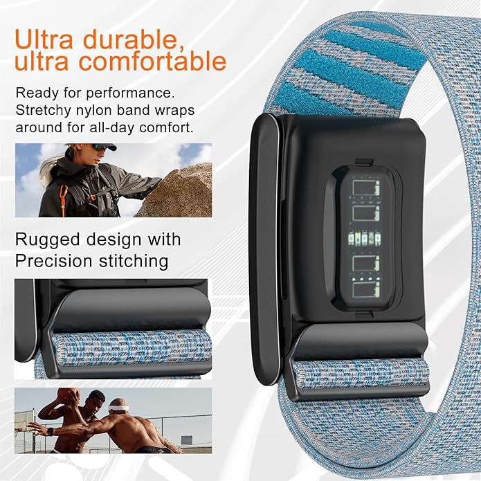 surundo Nylon Sport Band Compatible with Whoop Band 4.0 Strap Men Women with Bumper Case, Breathable Nylon Adjustable Waterproof Replacement Wristbands Straps for Whoop 4.0