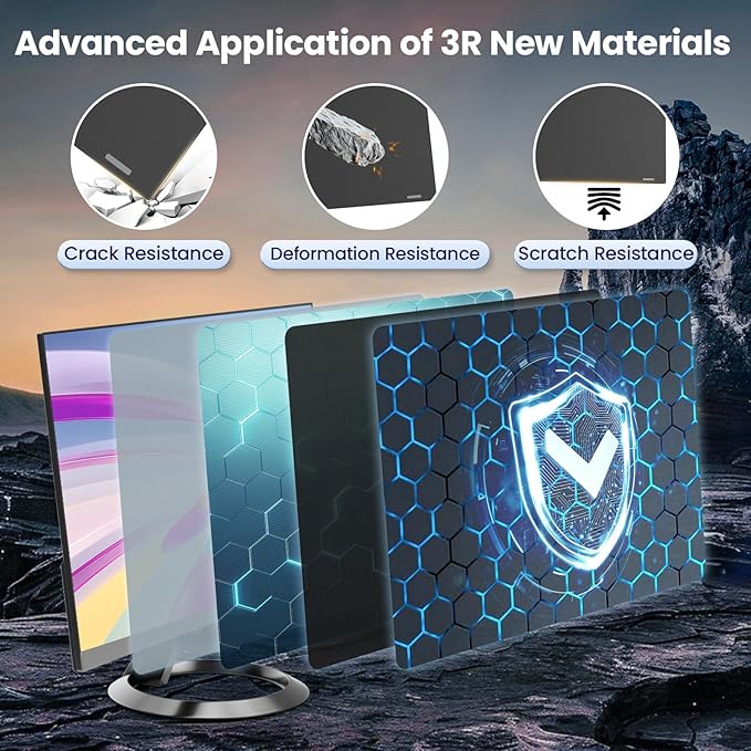 22 Inch Privacy Screen Hanging for Computer Monitor 16:9 Aspect Ratio, Magnetic Anti Glare Blue Light Private Protector Eye Care,Removable Anti Spy Filter Shield for Digital Workplaces