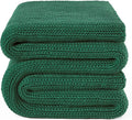 Guohaoi Knitted Weighted Blanket for Adults (Green 50"x75" 20lbs) No Beads Cooling Throw Blanket for Hot Sleepers, Home Decor Breathable Chunky Knit Heavy Blanket Use on Full Size Bed