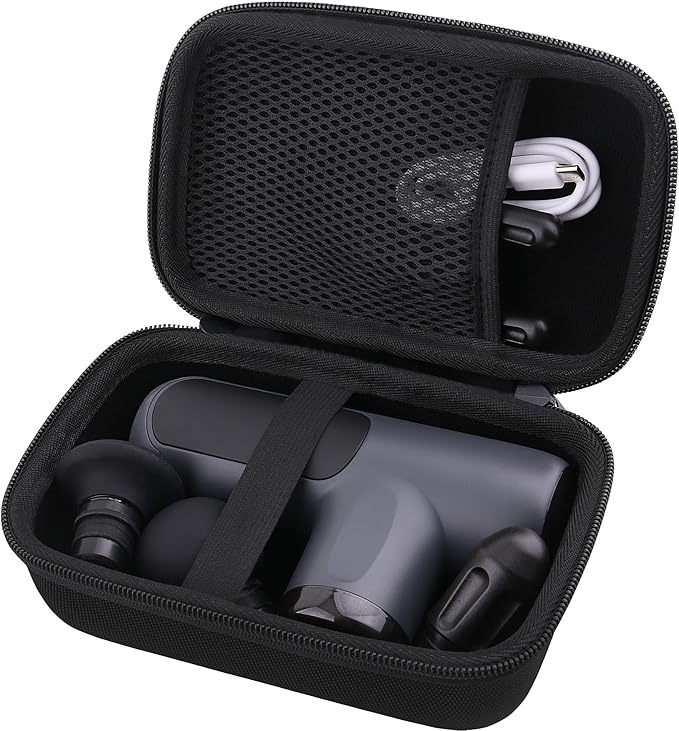 Hard EVA Carrying Storage Case Compatible with NEPQ Portable Hand Held Massager Gun/arboleaf/HEYCHY Mini Massage Gun（Adapt to various types of mini massagers） Protective Travel storage box