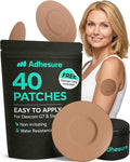 Adhesive Patches for Dexcom G7 & Stelo CGM that Stay for 10-15 Days - Sweatproof & Waterproof Over Patches - Overpatches for Continuous Glucose Monitor Sensor Protection, Brown - 40 Patches