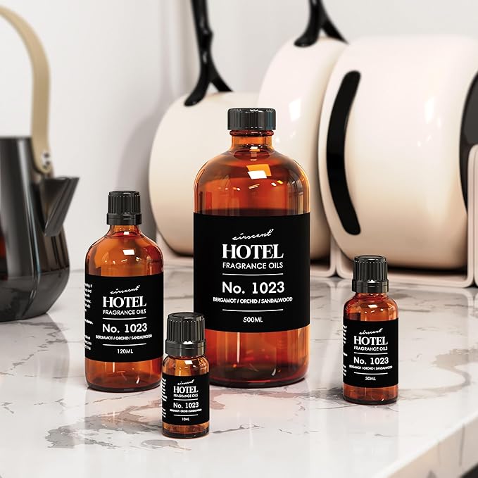 AirScent Hotel Diffuser Oil No. 1023 Inspired by The Baccarat Hotel Scent - Love Affair Fragrance Oil for Ultrasonic and Waterless Diffusers and Crafting - 500 mL, 16.9 fl oz Glass Bottle