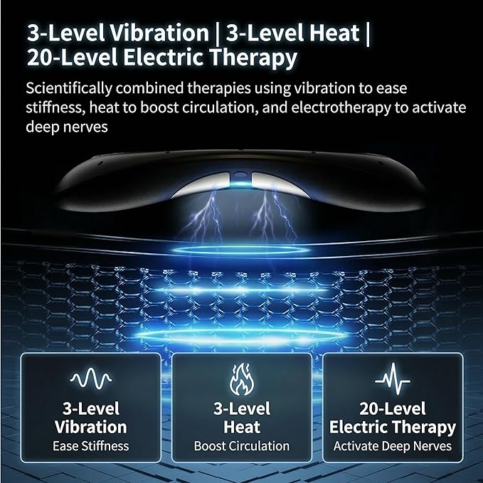Electric Lumbar Traction Device,Lower Back Massager,Back Traction Device with Adjustable Airbags for Lumbar Pain Relief,Dynamic Traction,3-Level Vibration & 113–131℉ Heat