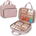 Damero Pill Bottle Organizer Bag, Travel Medicine Bag Organizer, Medicine Organizer and Storage for Pills, Vitamin, Fish Oil, Medical Supplements for Women and Men, Misty Rose