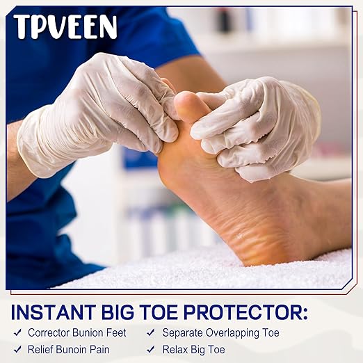 Orthopedic Gel Toe Separators for Overlapping Toes,Big Toe Spacers for Hallux Valgus Corrector with Shock Absorption, All-Day Comfort for Men & Women.