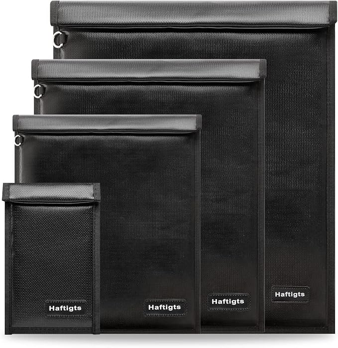 4 Pack Faraday Bags for Laptops & Phones, Faraday Cage for Anti-Theft & Tracking Protection, Waterproof & Fireproof RFID Signal Blocker Bags