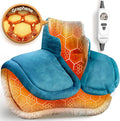 Graphene Heating Pad for Neck Shoulders Back, Weighted Electric Pad, 3X Deep Heating & Soft Flannel, 6 Heat Settings, 4 Timer Options, Machine Washable, 22"x18", Gifts for Women Men Mom Dad