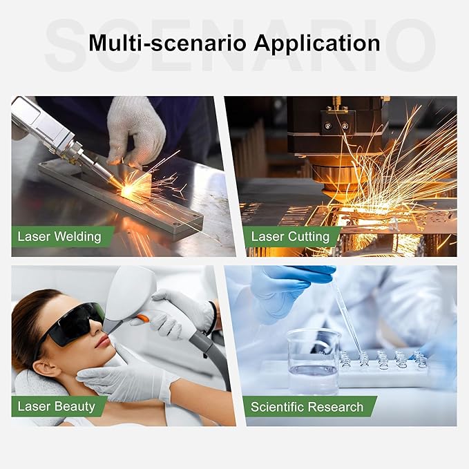 Laser Safety Glasses, OD6+ Eye Protection Goggles 200-450nm 800-2000nm 1064nm for IPL Fiber Laser Engraving Machine & Hair Removal