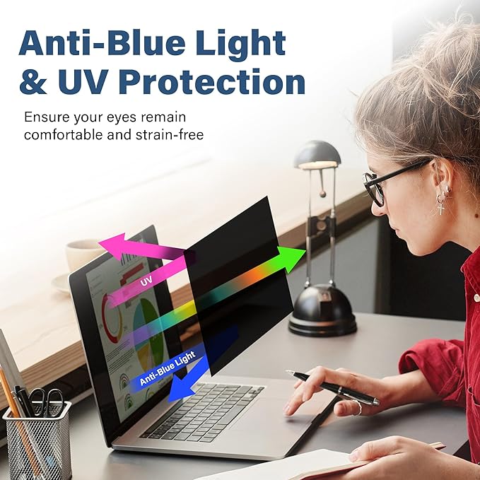 SenseAGE Magnetic Privacy Screen Filter for MacBook Air 13 Inch (2018-2021), Pro (2016-2022, M1, M2), Easy On/Off, Anti-Blue Light Privacy Screen Protector, Compatible with MacBook 13.3" Air Pro