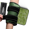 Medium Gel Ice Packs for Injuries Reusable Wrap with Straps - Hot and Cold Pack for Pain Relief, Tennis Elbow, Ankle, Foot, Hand - 8" x 12" - Green