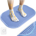 Upgrade Silicone Foot Massage Mat with Dual-Side Usage, Large Reflexology Mat for Feet Relaxation, Foldable Foot Acupressure Mat, Portable Standing Desk Mat for Pain, Fatigue Relief(Blue-XL)