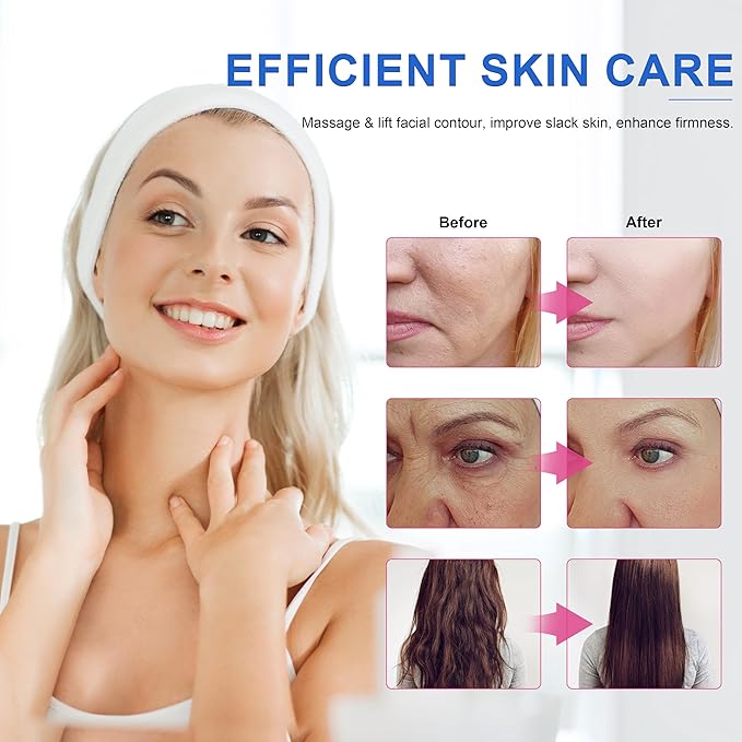 Elitzia ETSC640B Hi Frequency Facial Care Tool Skin Toning Device with 7 Electrode Tubes Blue