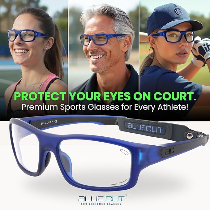 BLUE CUT Sports Protection Goggles, Photochromic Lenses Safety Glasses for Basketball, Pickleball Indoor Outdoor Sports