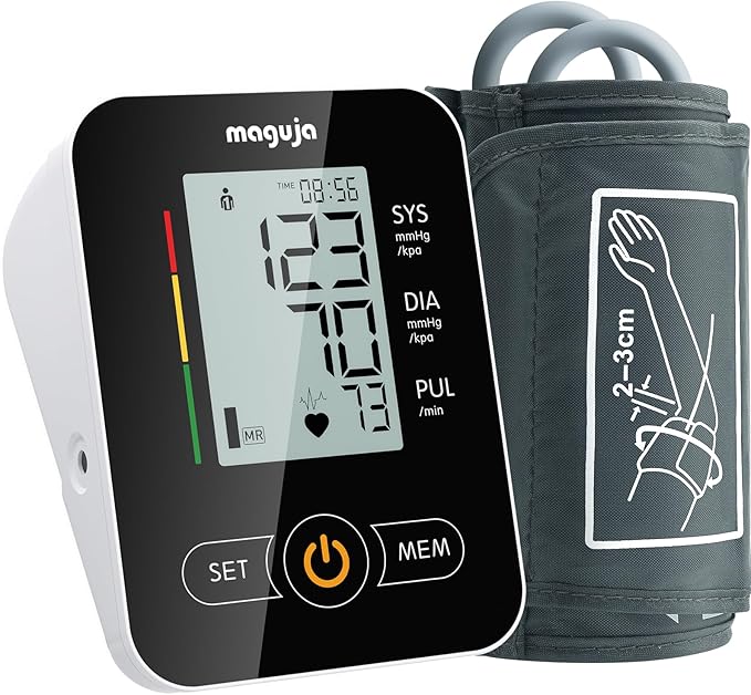 Arm Blood Pressure Monitor,maguja Blood Pressure Machine,BP Monitor Automatic Upper Arm Digital with Blood Pressure Cuff for Home Use